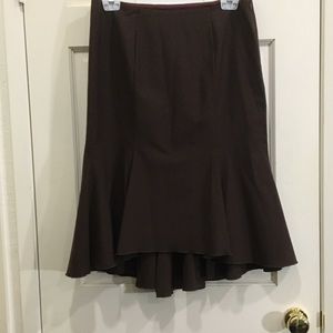Trina trunk brown polyester and viscose flirty skirt